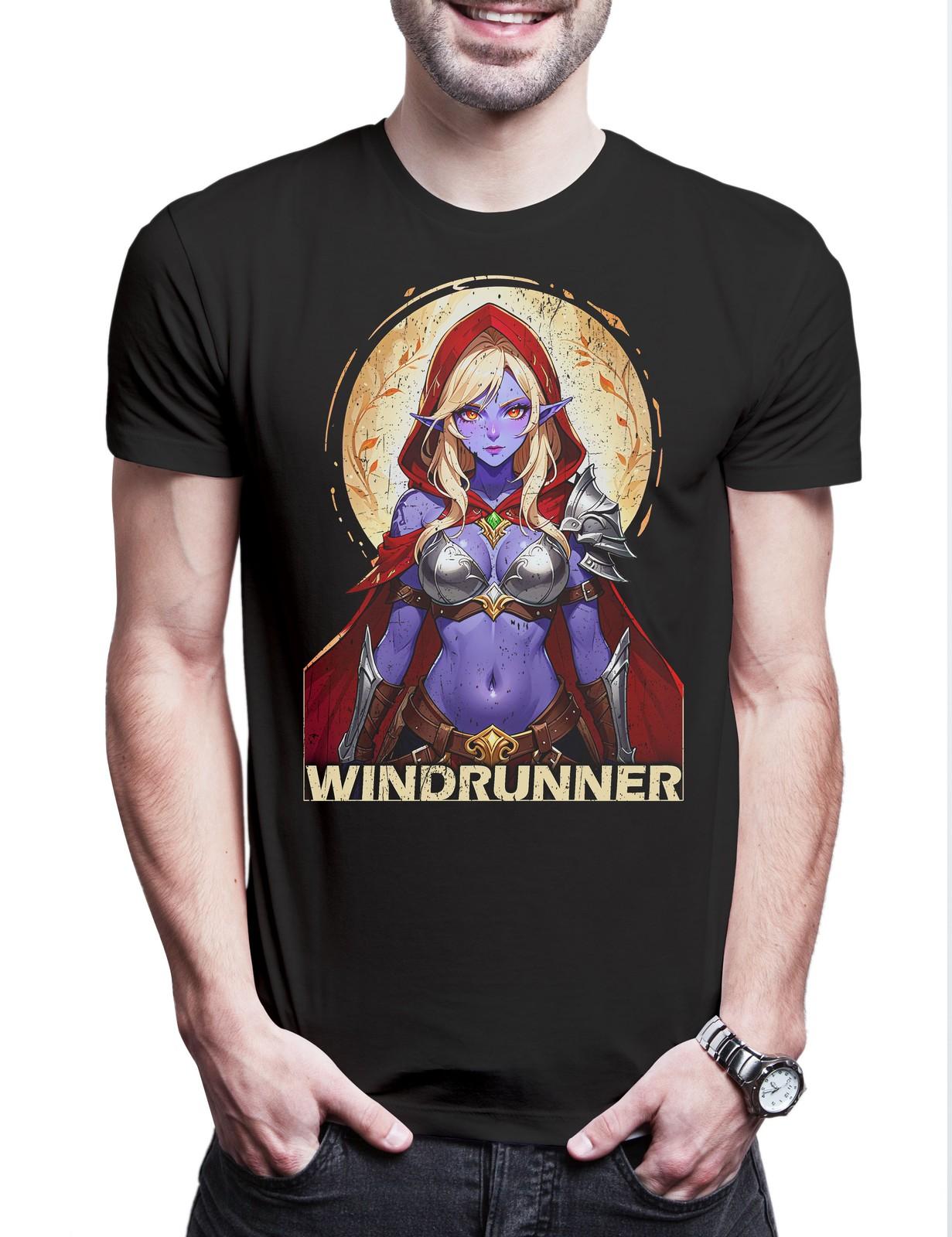 Windrunner Herren T-Shirt Mens Womens Tees Top Warcraft Warrior Of Sylvana Elf World Fantasy Video S