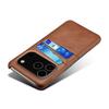 For iPhone 17 Pro Max Case Dual Card Slots PU Leather + Hard PC Phone Cover