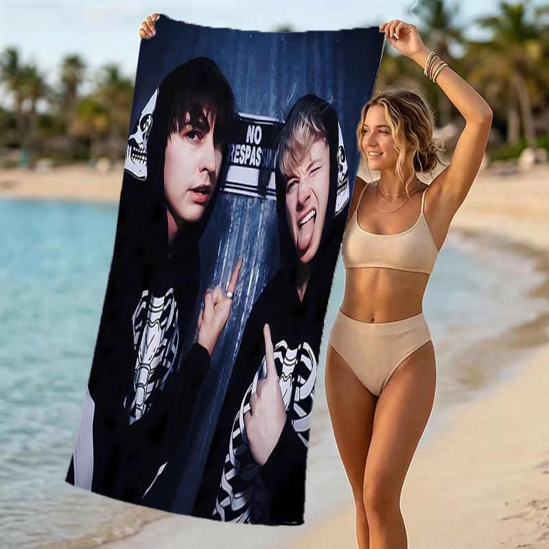 Beach Towel with Sam and Colby Pattern - Soft,absorbent,machine Washable Lightweight&Modern,swimming,Travel Essentials