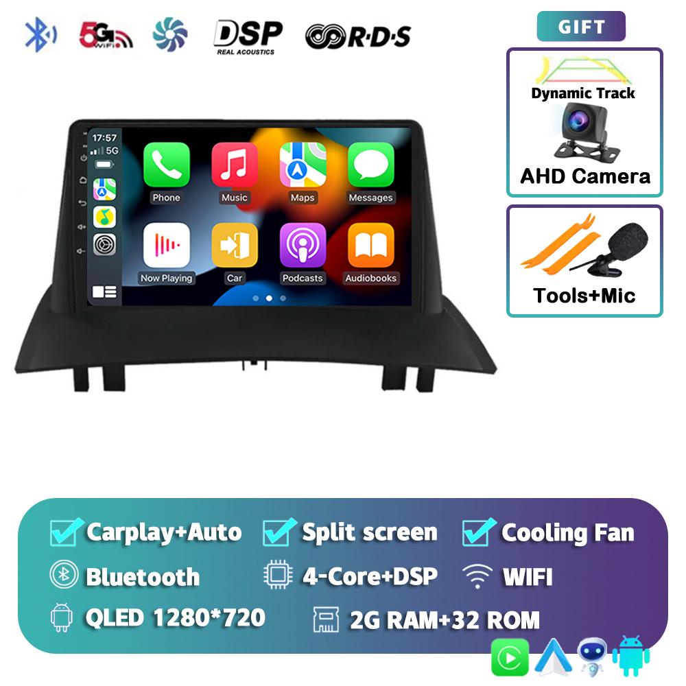 

Android 14 Carplay Auto WIFI+4G Car Radio For Renault Megane 2 2002-2009 Multimedia Video Player 2Din 2din DVD Navigation GPS BT