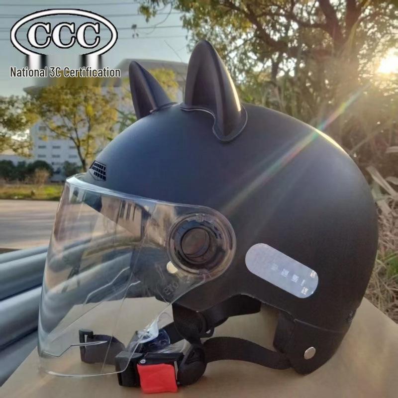 

Certified Summer Sun Protection Lightweight Half Helmet for Motorcycle & Electric Vehicle, Unisex All-Season Safety.