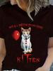 Lustiger Gesichts-Grafikdruck Sommer Herbst Winter Herren- und Damen-Kurzarm-T-Shirt Lässig Locker Outdoor Street