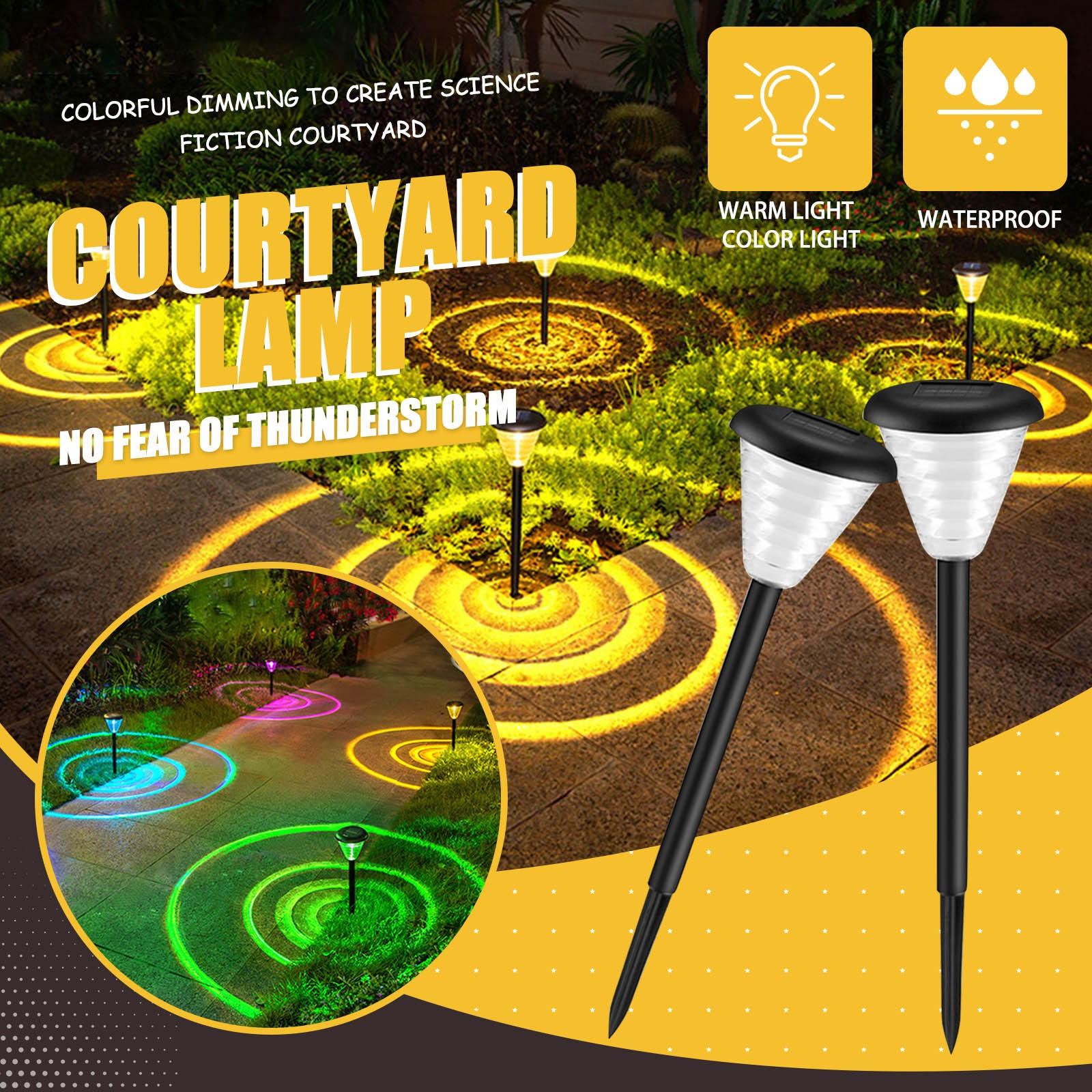 

4PC Солнечный светодиодный проезжая часть Освещение Светильник Садовый декоративный светильник One Size