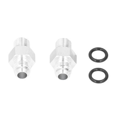 Pair Transmission Cooler Adapter Fitting ‑6AN ~ 0.25" for NPSM 316 3000833 GM TH350 TH400 4L60E 4L70E 700R4 TR6060