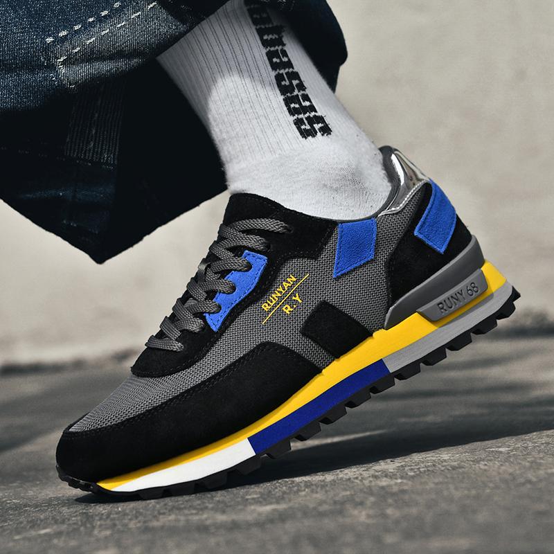 TUINANLE Dicksohlige Pops Schuhe Herren Bequeme Laufschuhe Agan Schuhe Niedrige Mode Atmungsaktive Sport-Sneaker Herren