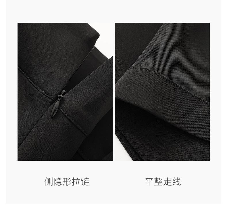 Elegant temperament, high waisted skirt, lightweight and versatile for commuting, mid length straight tube skirt for women