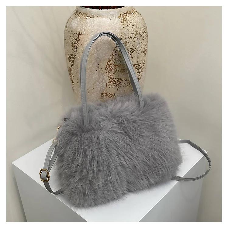Velvet Fur Women's Shoulder Bag Versatile Crossbody Bag High-quality Bucket Bag Portable