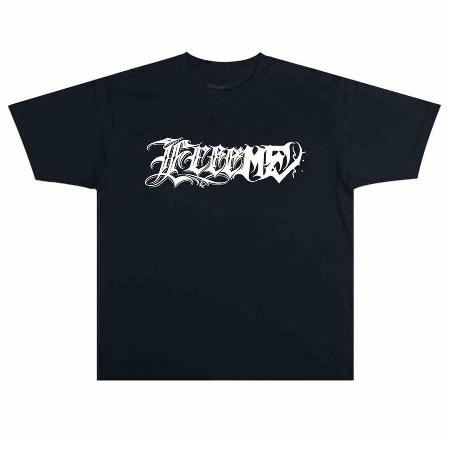 

Americanstyle Hiphop Streetwear Personalized Letterprinted Pure Cotton Tshirt for Men and Women Suitable for Summer Wear M