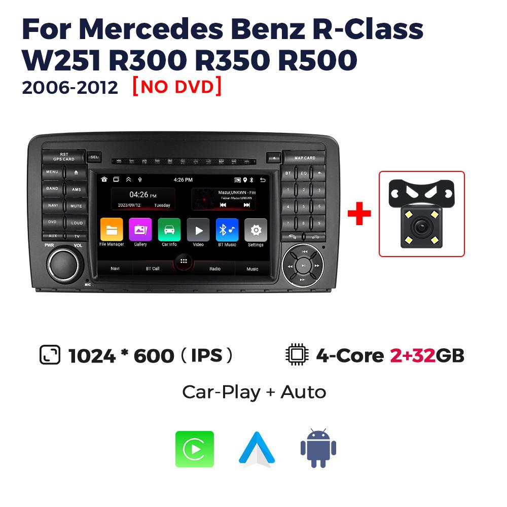 Navifly 7" IPS Android Radio Auto Stereo Pentru Mercedes Benz Clasa R R300 R350 R280 R320 R500 W251 2007-2011 Player Multimedia GPS