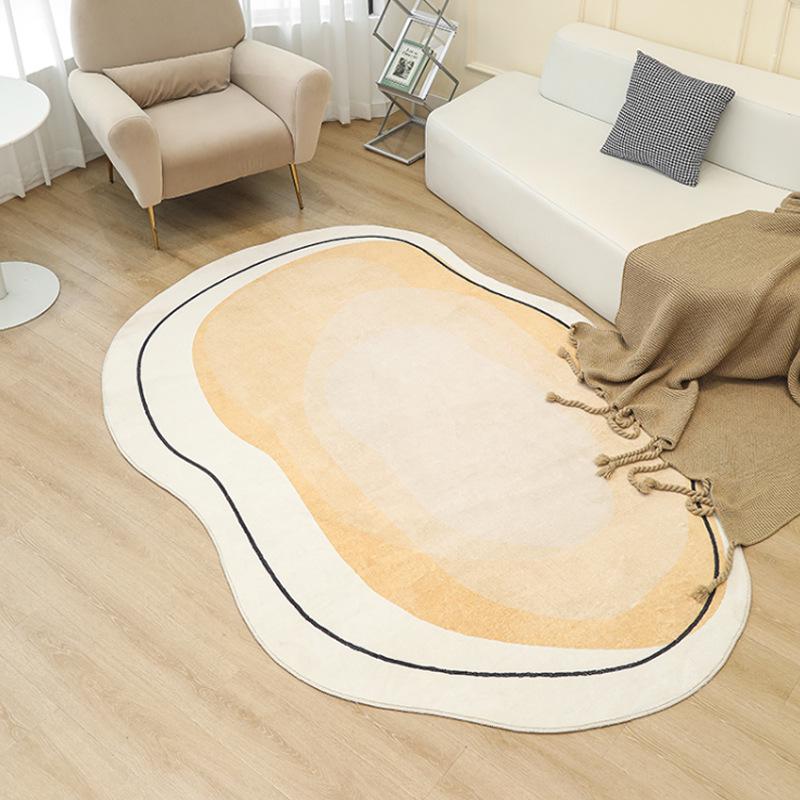 Irregular Shaped Wabi-Sabi Carpet: Thick Luxury Floor Mat for Living Room, Bedroom, Study, or Cloakroom