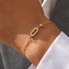 Elegant Zircon Stainless Steel Bracelet For Women 18K Gold Plated Bracelets Luxury Designer Waterproof Jewelry Gifts For Her