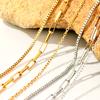 Geometric Modern Layering Necklaces with 18K Gold Plated Stainless Steel and Sweater Chain