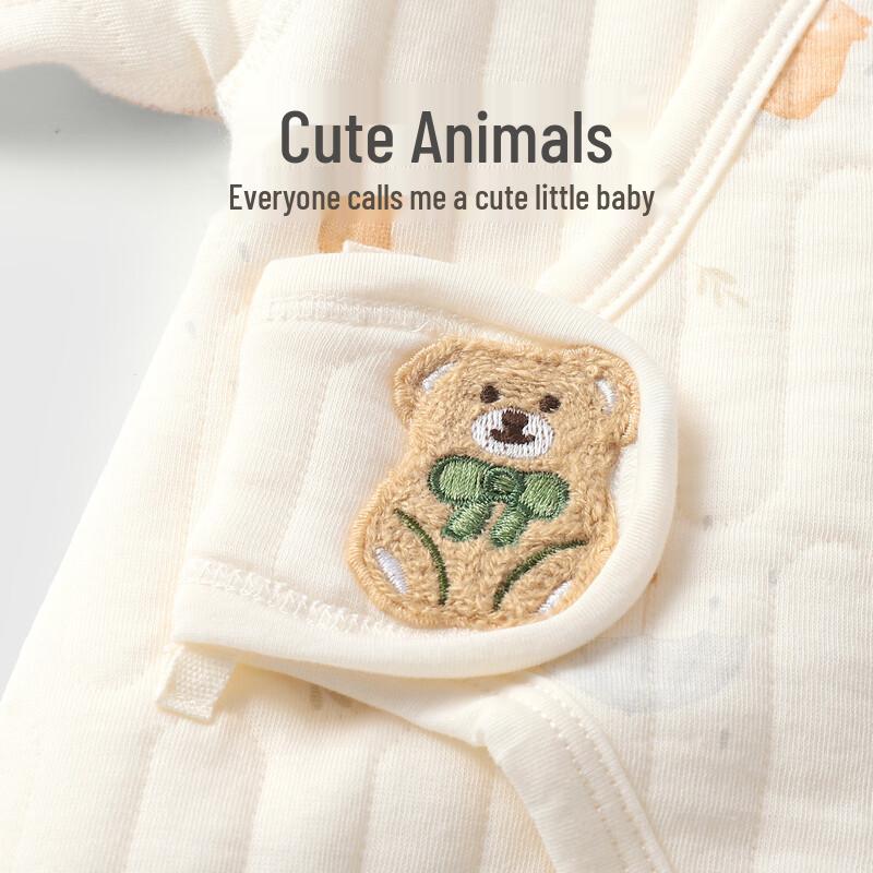 Youqi Baby Quilted Cotton Long-Sleeve Bodysuit