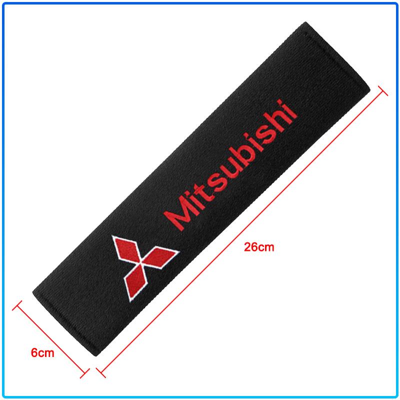 2Pcs Car Safety Belt Shoulder Cover Pad Plush Seat Belt Shoulder For Mitsubishi Lancer Lancer ASX Outlander 2 3 Pajero Mirage Exzos Pajero 4