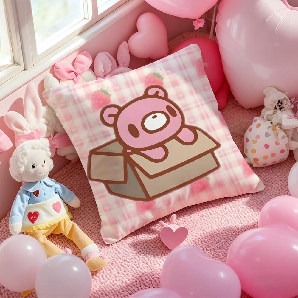 Cartoon G-gloomy Bear Cushion Cover Pattern Printed Pillowcase for Living Room Sofa Cushion Cover & Bedroom Decor