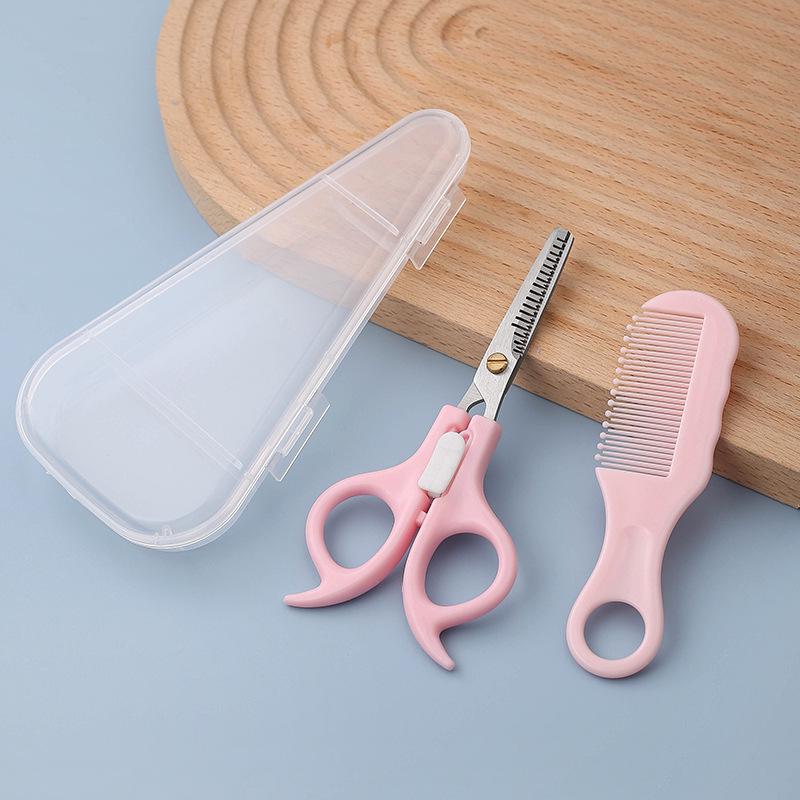 Children's Home Haircutting Scissors Set with Thinning and Flat Cut Tools for Babies and Infants
