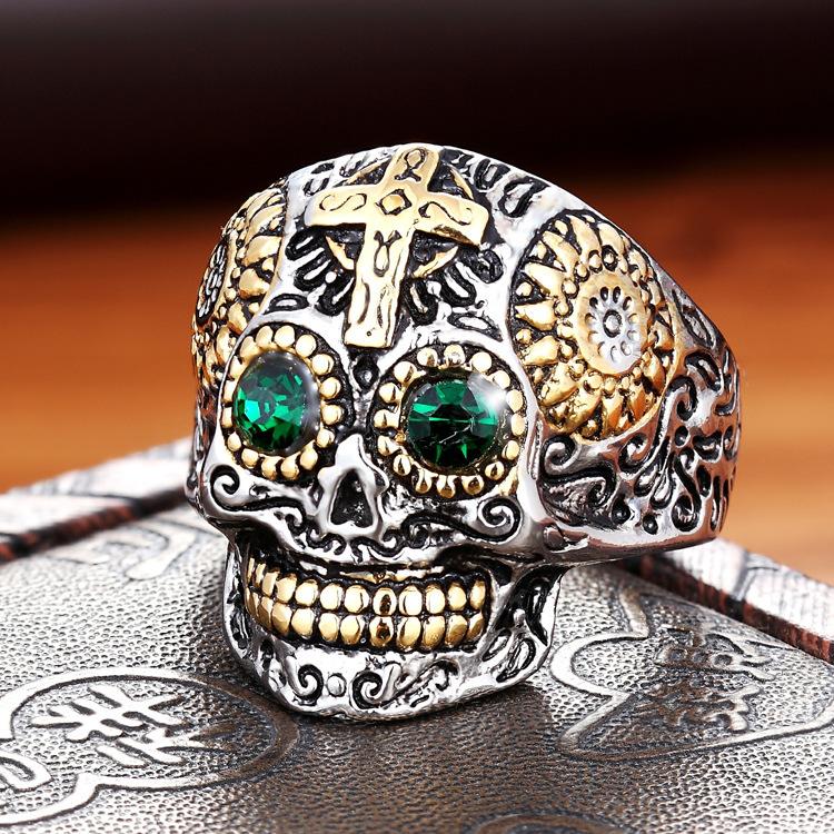 New Retro Punk Super Cool Mexican Day of the Dead Skull Man