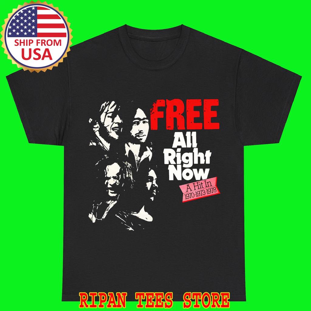 FREE All Right Now Black T-Shirt Tee Top Unisex