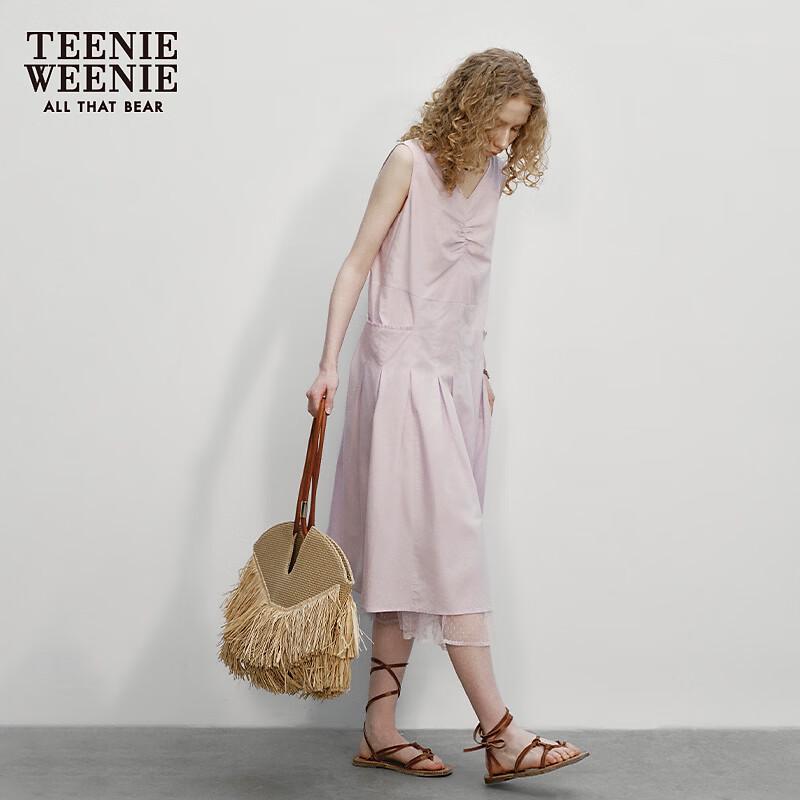 Teenie Weenie Women's Bear Print V-Neck Long Dress