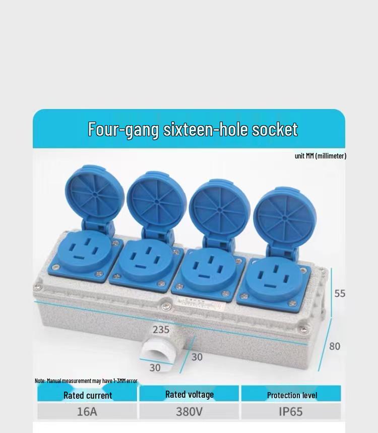 86 Type Industrial Explosion-Proof Wall Switch & Socket with Lighting Switch - EX Certified, 220V