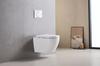 Wall-hung toilet bowl pureline fluxa tornado 53.5x36 cm with thick W/O seat white
