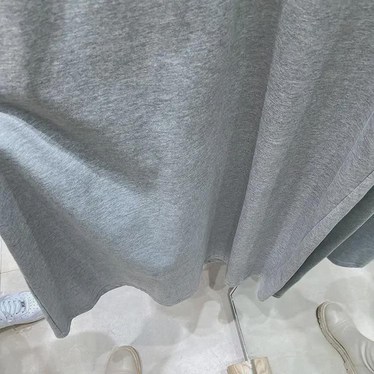 Women's Mid-Length Short Sleeve T-Shirt Dress, 2022 Korean Chic, Loose Casual Solid Color Style.