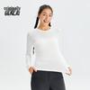 Benlai Women's Slim Fit Round Neck Long Sleeve T-Shirt