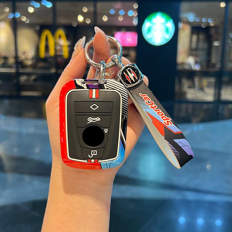 Interior Mouldings Zinc Alloy Car Smart Remote Key Case Cover Protective Shell Fob for BMW I3 I8 Series CAR interior Key Bag Key