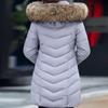 Women's Fashion Medium-Length Models Slim Cotton Jacket Big Hair Down Cotton Jacket
