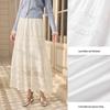 Elegant White Lace High-Waist Tiered Midi Skirt
