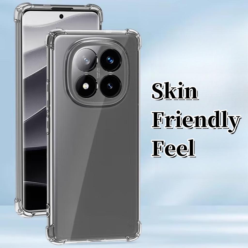 Transparent TPU Shockproof Phone Case for Redmi Note 14 Pro+ / Note 14 Pro 5G / Note 14 Pro 4G / Note 14 5G / Note 14 4G - Clear