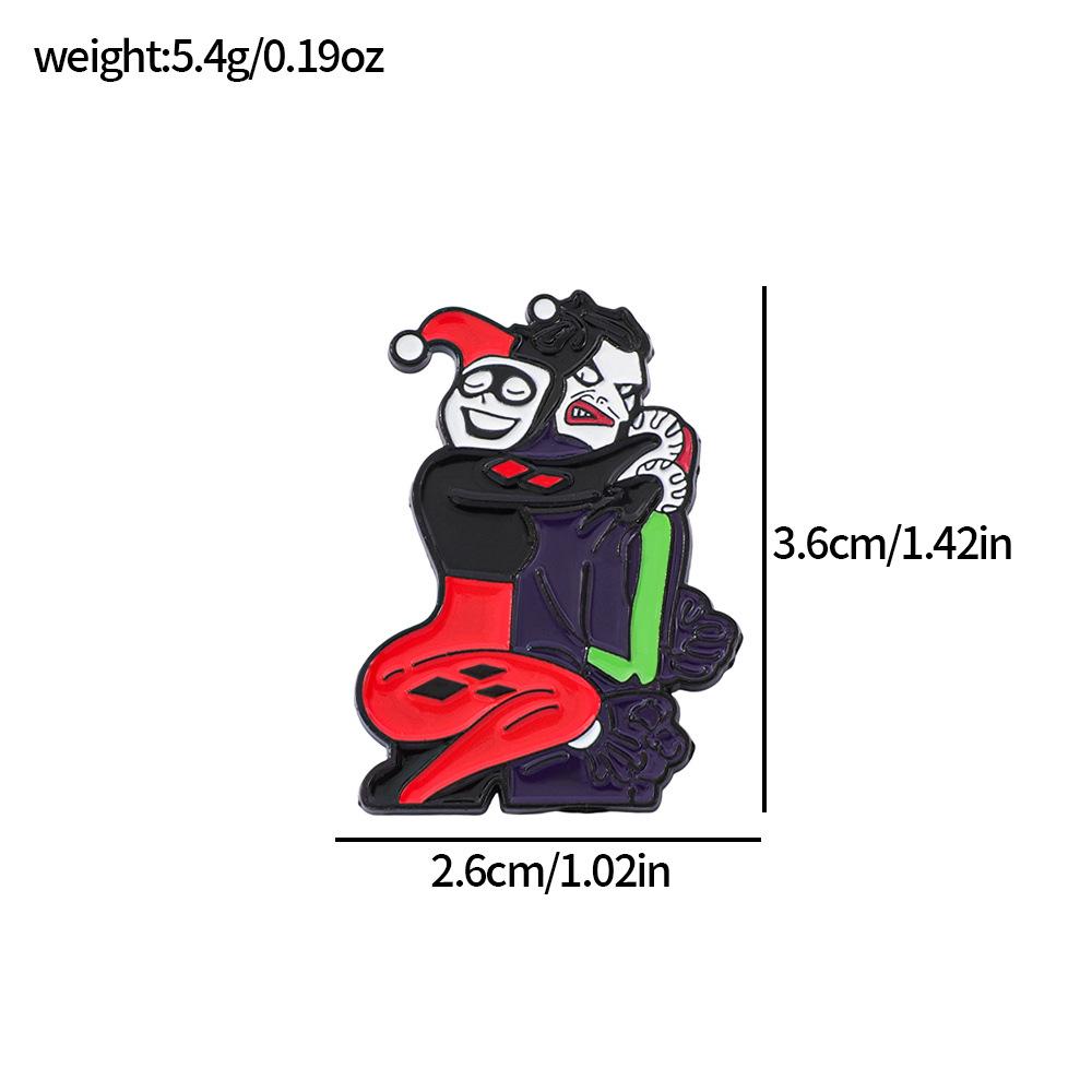 European and American film and television characters clown metal badge clown return night clown female alloy brooch accessories pin