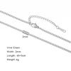EUEAVAN 2MM Link Chain Basic Necklace For Woman Men Stainless Steel Trendy All-match Adjustable Chain DIY Jewelry Accessories