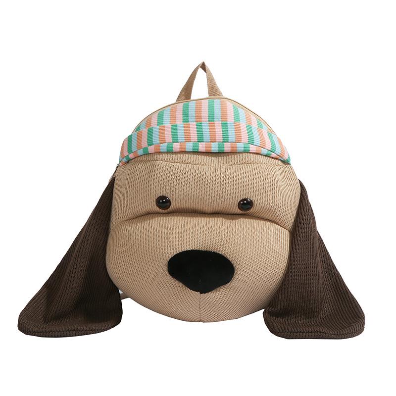 3D Cartoon Dog Backpack for Women - Large-Capacity Schoolbag with Doll Gift