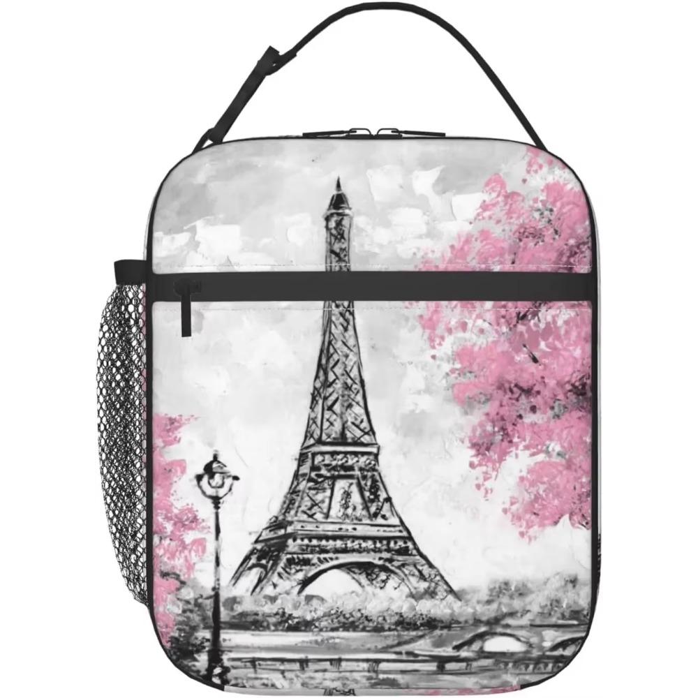 

Сумки для ланча с Эйфелевой башней, ланч-бокс для мужчин и женщин, многоразовая переносная сумка для ланча для взрослых, сумка для ланча для офиса 26x21x11CM хаки