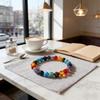 Vibrant Multi-color Beaded Elastic Bracelets for Daily Wear and Casual Commute.