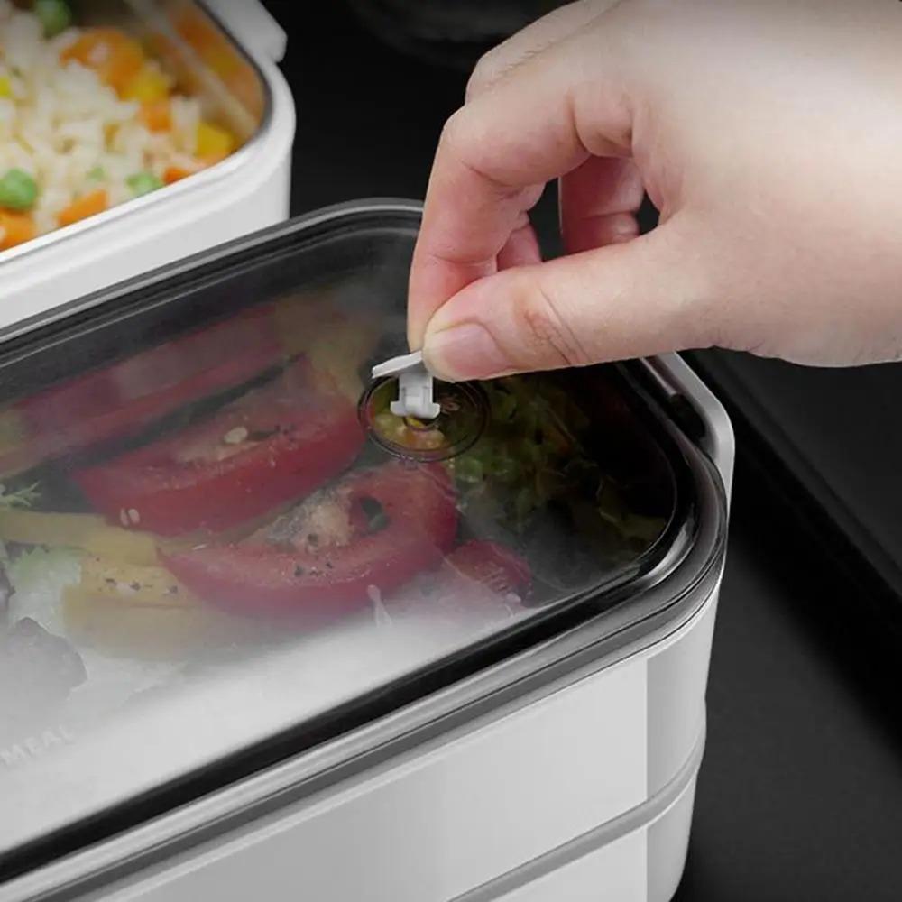 Compartments Food Container 304 Stainless Steel Food Storage Box Portable 2 Layer Lunch Box  Kids