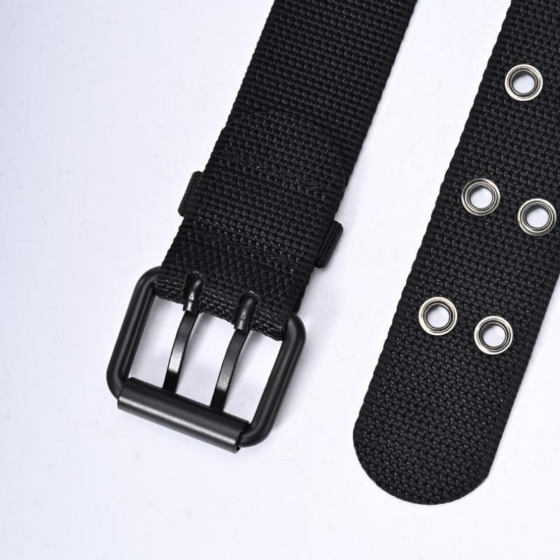 New Arrival Men's Breathable Soft Nylon Fabric Waist Belt, Durable Outdoor Daily Sport Belt with Classic Metal Pin Buckle