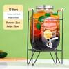 ZISIZ 10L Glass Beverage Dispenser with Stand & Faucet