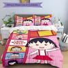 Chibi Maruko Chan Adventures Print 3Pcs Bedding Setduvet Cover With 2 Bedropillowcase Home Birthday Gift