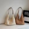 Luxury Woven Straw Shoulder Bag: Casual Vacation Style, Large Capacity