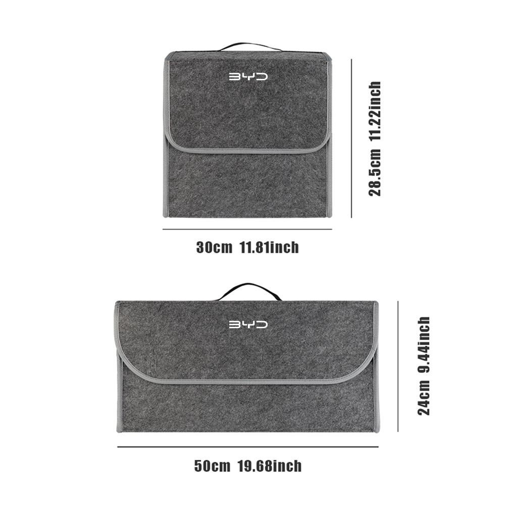 Car Organizer Trunk Leather Storage Bag Stowing Tidying Box For BYD Atto 3 Yuan F3 E6 F0 G3 I3 Plus Ea1 Song Max Tang Dmi 2din