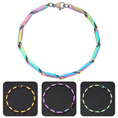 Bracciale Processo di Tempra Semplice Anallergico Bracciale a Catena a Foglie Decorazione da Polso