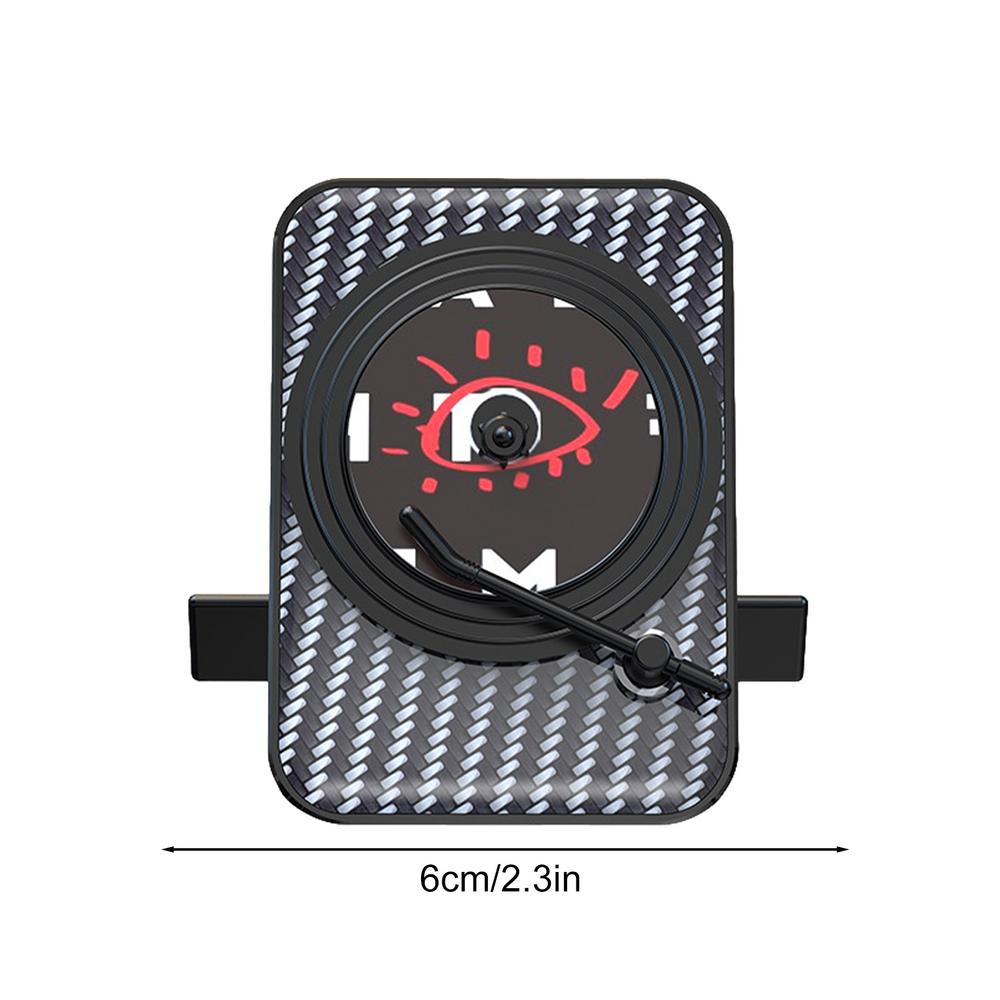 Solar Car Air Fresheners 2 In 1 Car Air Freshener Odor Eliminator With Temporary Car Parking Card Modern Record Player Shape Car