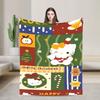 Cinnamoroll Christmas Fleece Blanket  Funny Throw Blankets for Bed Sofa Couch 125*100cm Plush Thin Quilt