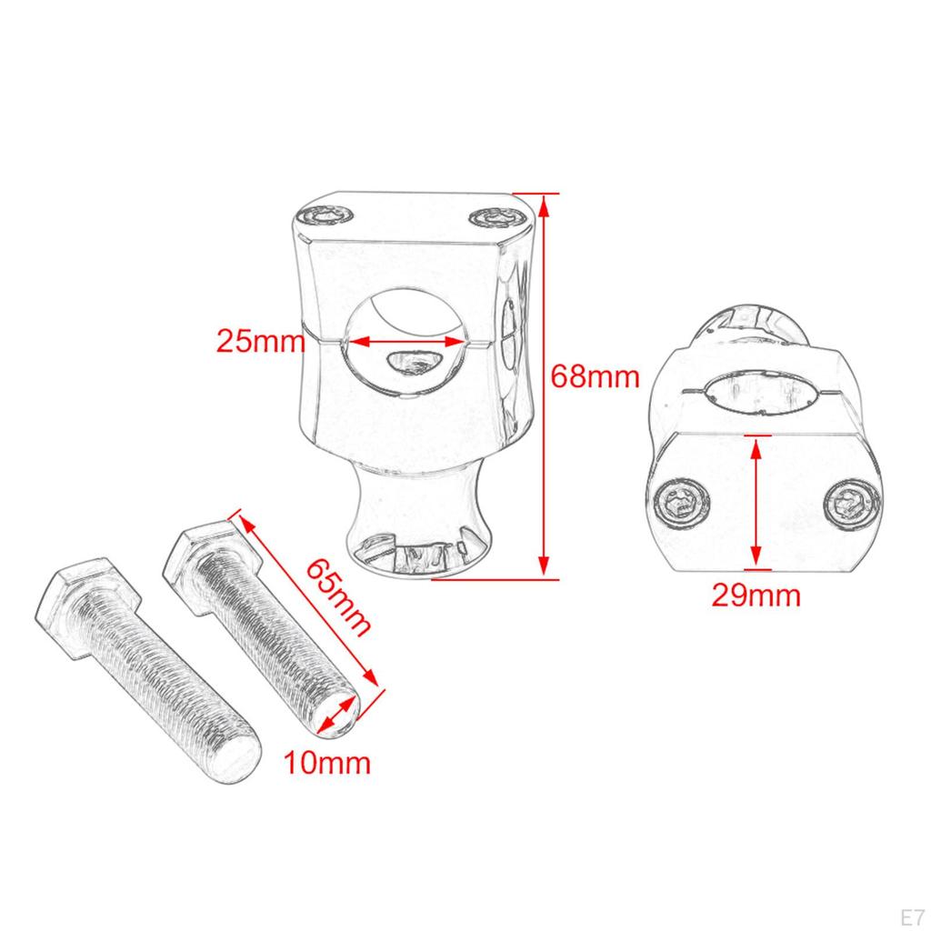 Motorcycle 7/8'' / 1'' Handlebar Riser Clamp Repalcment accessories