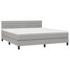 Maison Exclusive - Sommier à lattes de lit avec matelas Gris clair 160x200cm Tissu