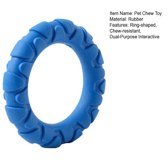 Pet Chew Toy TPR Material Tug-of-War Interactive Training Teeth Dog Chew Ring Bite-Resistant Medium Large Dogs Safe Chew