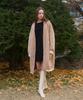 Adaul Oversized Color Block Cardigan - Beige