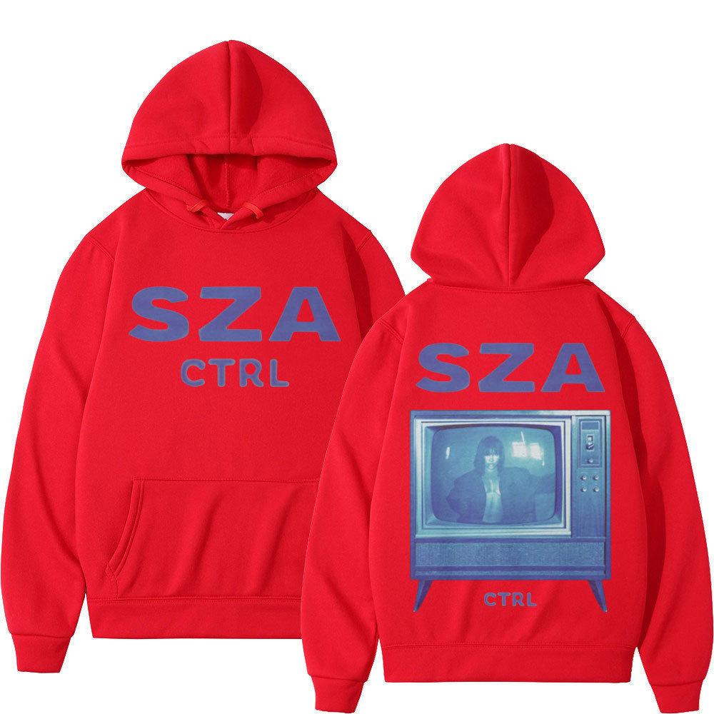 SZA's music album printed hoodie, autumn/winter men's retro letter long-sleeved hoodie, Y2K gothic punk sweatshirt, casual menswear.